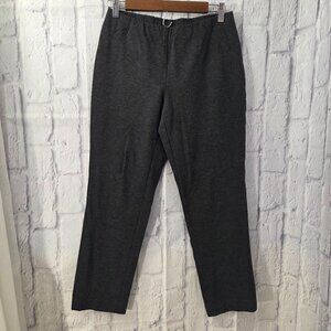 J Jill Small Petite Dark Gray Slim Leg Ponte Pants Casual Office Career